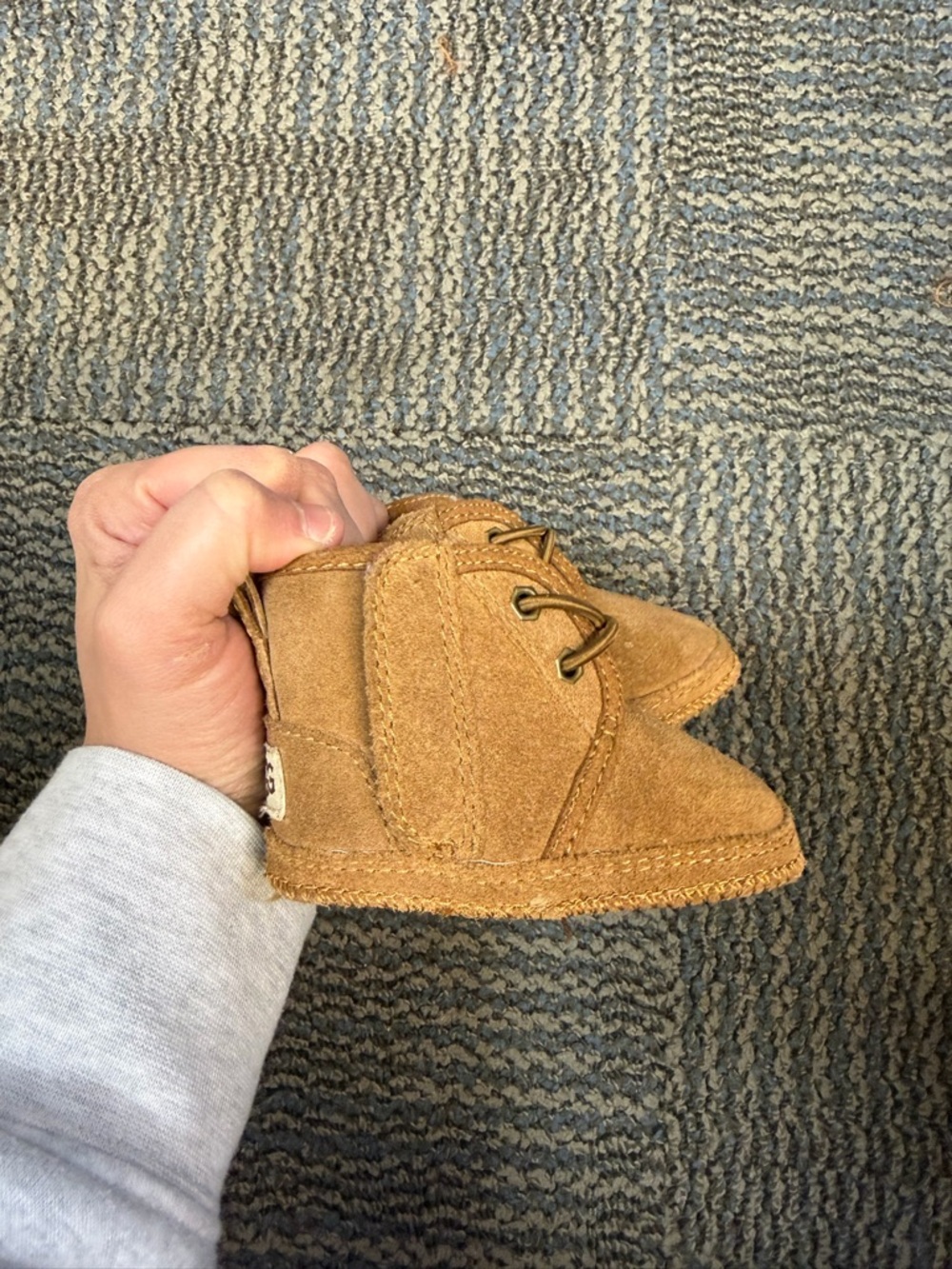 UGG Infant Chestnut Suede Moccasin Booties
